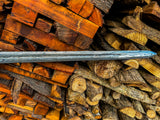 Lord of the Rings Herugrim Sword Replica Damascus Steel Sword with Black Leather Grip