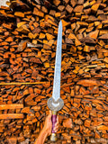 Lord of the Rings Herugrim Sword Replica Damascus Steel Sword with Purple Leather Grip