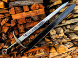 Viking Inspired Longsword with Metal Grip with Ornate Gold Detailing
