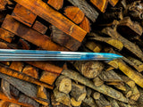 Viking Inspired Longsword with Gold Tone Medieval Design Handle