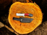 Handmade Bull Cutter Cowboy Knife with Leather Sheath