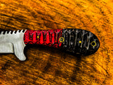 Handmade Bull Cutter Cowboy Knife with Leather Sheath