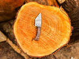Handmade Kiridashi Knife Damascus Steel Fixed Blade Pocket Knife