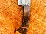 Handmade Kiridashi Knife Damascus Steel Fixed Blade Pocket Knife