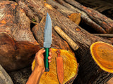 Rambo First Blood Hunting Knife with Green Nylon Wrapped handle